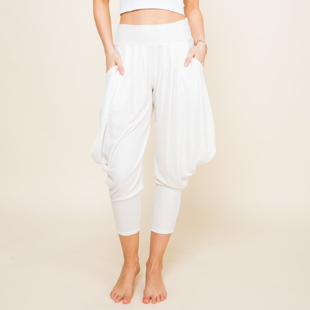 Kooniez Pants - Ivory Waffle Knit